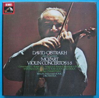 Emi Sls 828 Uk Mozart Complete Violin Con.  Oistrakh Box 4lp Nm