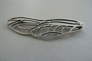 Vintage 1980 Tiffany & Co Sterling Silver Dragonfly Wing Brooch / Pin