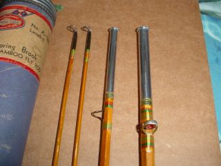 Vintage 1940 USA SHAKESPEARE Spring Brook Bamboo Fly Rod Made By South Bend 3