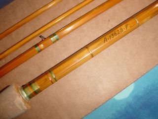 Vintage 1940 USA SHAKESPEARE Spring Brook Bamboo Fly Rod Made By South Bend 5