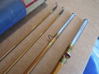 Vintage 1940 USA SHAKESPEARE Spring Brook Bamboo Fly Rod Made By South Bend 6