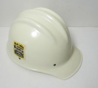 Vtg Bethleham Steel White Fiberglass Hard Boiled Bullard 502 Hard Hat Ironworker