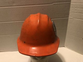 Vintage Bullard Aluminum 502 Hard Hat Orange Outside Green Inside