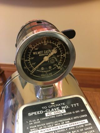 Wilmot Castle Speed - Clave No.  777 Autoclave Sterilizer Vintage and it 4