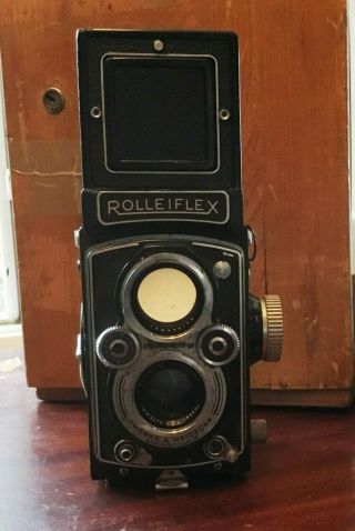 VINTAGE ROLLEIFLEX FILM CAMERA 75mm F3.  5 Tessar Heidosmat Lenses 2