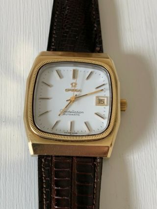 Vintage Omega 1970s Mens Constellation Automatic Tv Screen Watch