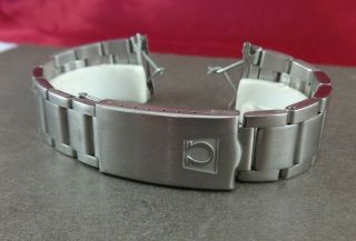 Vintage Omega Stainless Steel 18mm Bracelet Reference 1168 W/ 637 Ends