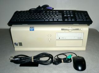 Vintage Dell Optiplex Gx1 Pc Windows 95 Plus 2x Isa Piii 600mhz/40gb/256mb