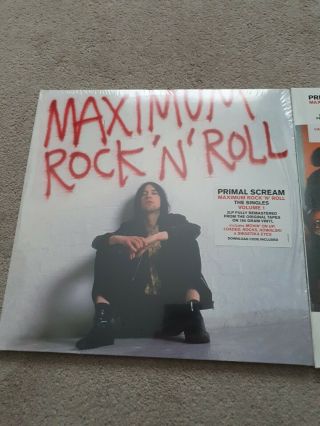 Primal Scream ‎Maximum Rock ' N ' Roll Vol 1 & Vol 3 Red,  Green & White Vinyl 2