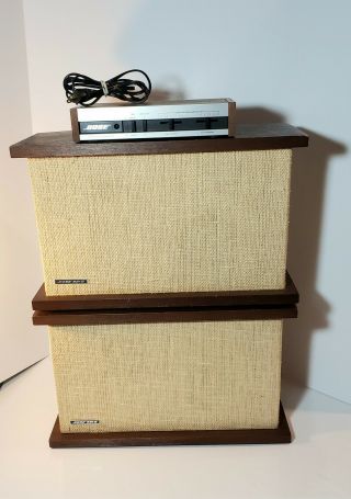 Vintage Bose 901 Series 2 Speakers With Bose 901 Active Equalizer