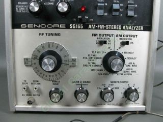 Vintage Sencore Model SG165 AM FM Stereo Analyzer Test Leads 50/60Hz NR 3