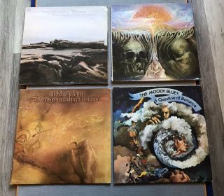4original The Moody Blues Vinyl Lps Search Of Lost Chord,  Children’s,  Sojourn,