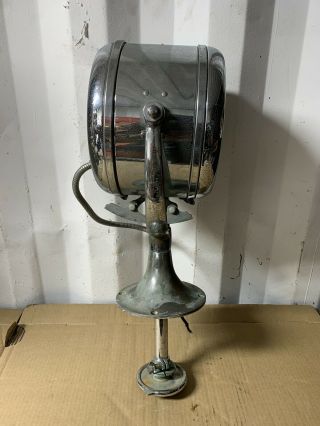 Vintage One Mile Ray Marine Spotlight,  Search Light,  Model 733,  Chromed Brass 3