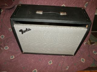 Vintage 1983 Fender Twin Reverb Ii Complete Amplifier Cabinet With Reverb Tank