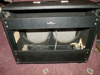 Vintage 1983 Fender Twin Reverb II Complete amplifier Cabinet with reverb tank 3