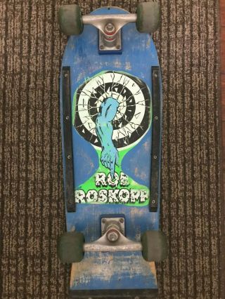 Vintage Rob Roskopp Skateboard Complete Tracker Trucks,  Sims Wheels,  Old School
