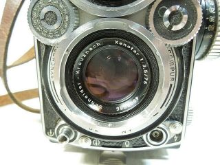 Vintage Rolleiflex 3.  5E TLR 6x6 film Camera w/ Schneider Xenotar Lens Germany 4