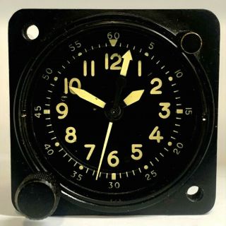 Vintage 22 Jewel Waltham A13a - 1 Military Aircraft Clock Cockpit Clock 8 - Day