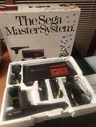 Vintage Sega Master System Game Console,  Controllers,  Accessories,  Games