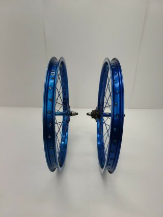 Blue Araya 7C 20” Wheels With Sunshine/Shimano Hubs Vintage Old School BMX 2