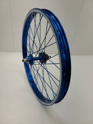 Blue Araya 7C 20” Wheels With Sunshine/Shimano Hubs Vintage Old School BMX 6