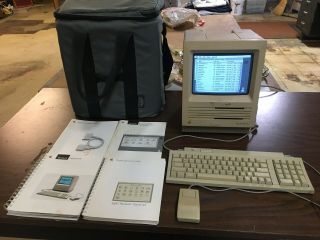 Vintage Apple Macintosh Se Computer,  Custom Bag,  Keyboard,  Mouse,  Manuals,  Boots