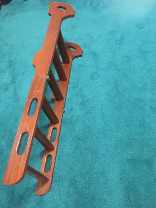 Vintage Wooden Folding Boarding Boat Yacht Sailboat Ladder 50” Long Looks Good