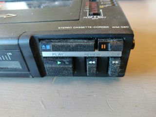 Vintage Sony WM - D6C Walkman Professional Cassette - corder w/protective case 3