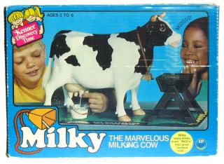 Vintage 1977 Kenner Milky The Marvelous Milking Dairy Cow W/lp Issue Box