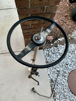 Vintage Chris Craft Steering Wheel Column Gear Assembly