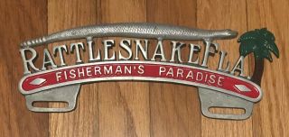Rattlesnake Tampa Florida Vintage License Plate Topper Sign