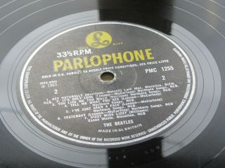 The Beatles 1965 U.  K.  Lp Help Cross Over Labels Sans Serif / Times Roman