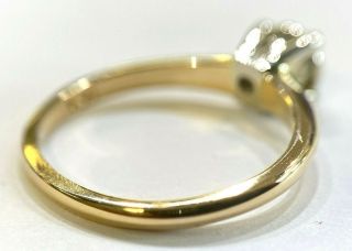 Vintage Estate 14K Gold 0.  45 CT Diamond Solitaire Engagement Ring - Size 6,  2.  4g 4