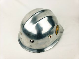 Vintage E.  D.  Bullard Co.  Hard Boiled Aluminum Hard Hat 502,  polished and tagged 4
