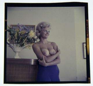 1960s Bunny Yeager Color Camera Transparency Pretty Blonde Melinda Allison Fun 2