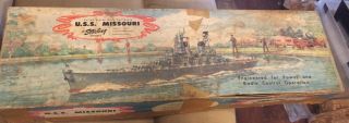 Uss Missouri Battleship Wood Model Kit - Sterling Models Vintage W/ B17 Fittings