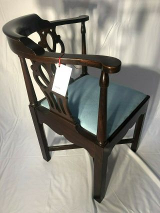 Hickory Chair Mahogany Vintage Chippendale Corner Chair 3