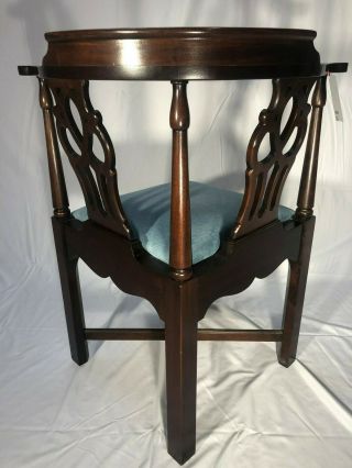 Hickory Chair Mahogany Vintage Chippendale Corner Chair 4