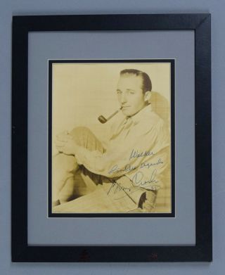 Bing Crosby Signed Auto Autograph Vintage 1937 11x14 Photo Display Psa/dna