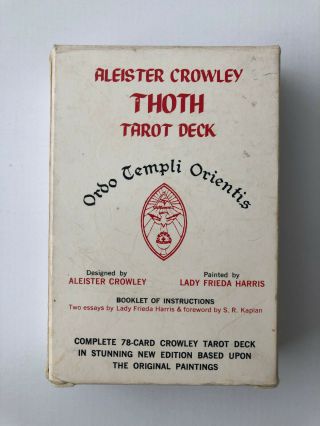 Vintage Aleister Crowley Thoth Tarot Cards Deck Booklet 1978/1983 Near