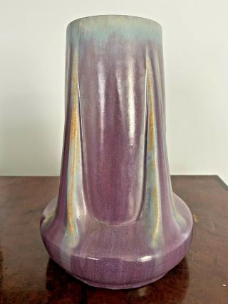 Antique Vintage Fulper Pottery Buttress Vase - Arts & Crafts Style Great Glaze