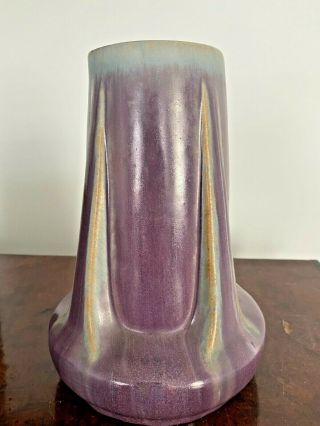 Antique Vintage Fulper Pottery Buttress Vase - Arts & Crafts Style Great Glaze 2