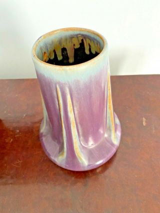 Antique Vintage Fulper Pottery Buttress Vase - Arts & Crafts Style Great Glaze 6