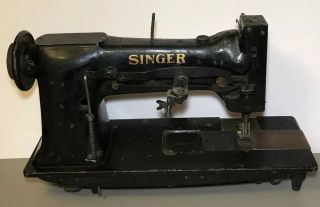 Singer 112W140 Black Industrial Sewing Machine Twin Needle Antique Vintage 2