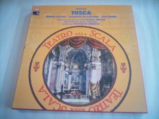 Puccini Tosca Teatro Alla Scala,  Maria Callas Box Set 2 X Vinyl Sls 825 Vg,
