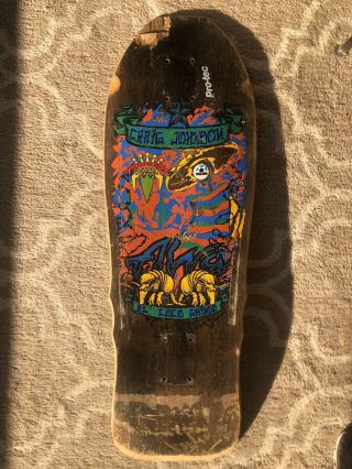 Vintage 80s Alva Craig Johnson Loco Gringo Skateboard Deck Black Stain Rare 2