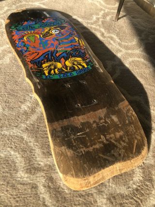 Vintage 80s Alva Craig Johnson Loco Gringo Skateboard Deck Black Stain Rare 5
