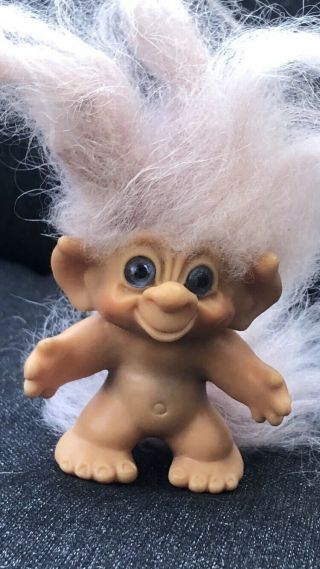 3” Dam Things Vintage 1965 Troll Doll With Tail Rare