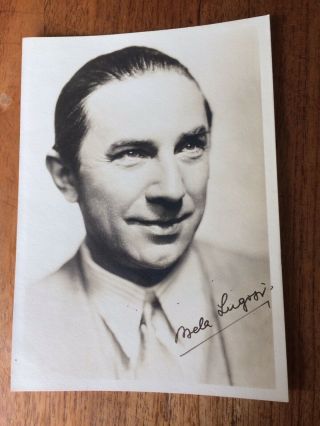 Bela Lugosi Signed 8x10 Photo 1930s Vintage Hand Signed Autograph