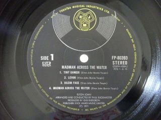 Elton John Madman Across The Water DJM Records FP - 80393 Japan VINYL LP 3